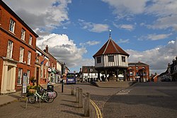 Market Place in Wymondham, the district's largest town.