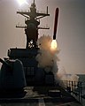 USS Merrill fires her Tomahawk missile on 6 March 1983