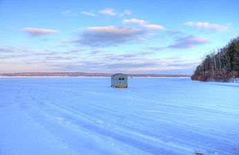 Ice fishing shack