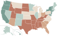 Legal status of abortion by US state without Roe v. Wade