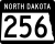 North Dakota Highway 256 marker