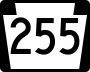 Pennsylvania Route 255 marker