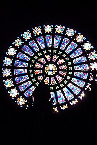 the rose window, made with an iron framework