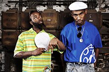 Kaine and D-Roc before their concert in Berlin in May 2007