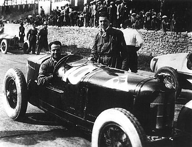 With Pete DePaolo and an Alfa P2 at Monza in 1925