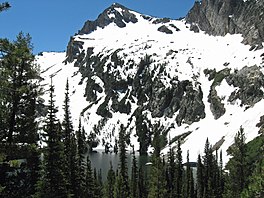 A photo of Alpine Lake and Alpine Peak