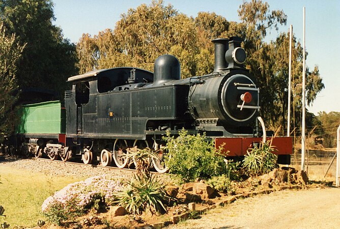 No. 341, East Daggafontein Mine no. 2 with a tender, 9 October 1989