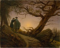Two Men Contemplating the Moon (1819-1820)