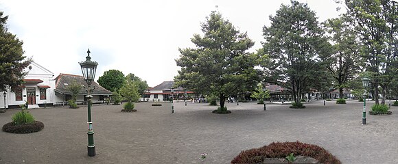 Courtyard with trees