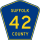 County Route 42 marker