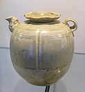 Celedon glaze ceramic teapot, 11th century