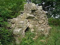 Fragmentary remnant of Whorlton Castle's main building