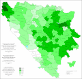 Share of Muslims in Bosnia and Herzegovina by municipalities 1971