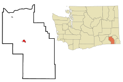 Location of Dayton, Washington