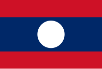 Current flag of the Lao People's Democratic Republic (1975-present)