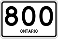 Typical Ontario tertiary road sign using a rectangle