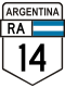 National Route 14 shield}}
