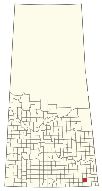 Location of the RM of Browning No. 34 in Saskatchewan
