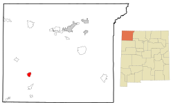 Location of Newcomb, New Mexico