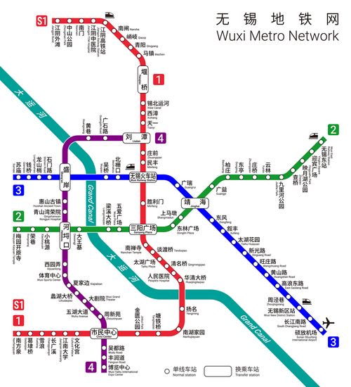 Map of Wuxi Metro