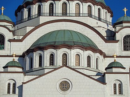 Dome and supporting semi-dome