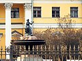 Statue of Hygieia in front of the S.M. Kirov Military Medical Academy
