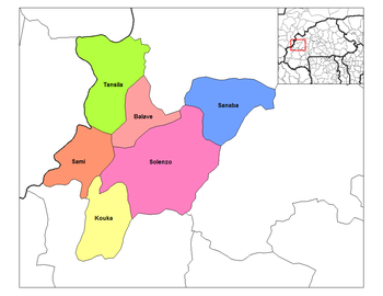 Tansila Department location in the province