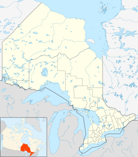 Map showing the location of Wheatley Provincial Park