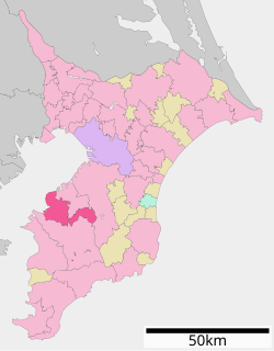 Location of Kisarazu in Chiba Prefecture