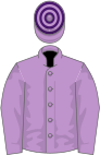 Mauve, purple hooped cap