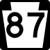 Pennsylvania Route 87 marker