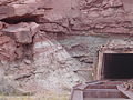 Uranium mine near Moab, Utah showing redox