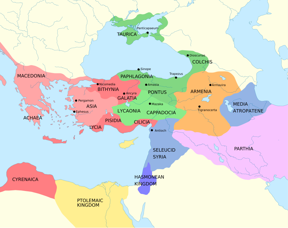 The Mediterranean around c.89 BCE