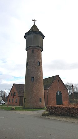 The watertower and museum in Bramming
