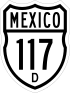 Federal Highway 117D shield