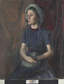 Portrait of Debora Vaarandi, by Kaarel Liimand (1940)
