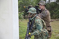 Bruneian and US Marine training during CARAT 2019.