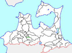 Location of Onoe in Aomori Prefecture