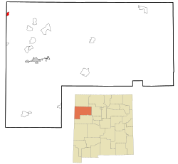 Location of Navajo, New Mexico