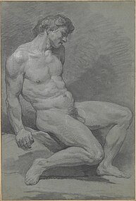 Seated Male Nude Facing Right at the Metropolitan Museum of Art