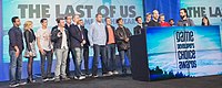 Developers at Naughty Dog accepting Game of the Year at the Game Developers Choice Awards.