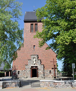 Sacred Heart church in Wierzchucino