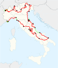 Map of the race's route