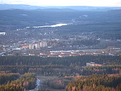 Aerial view of Hagfors in 2006