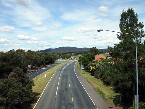 The eastern end of Ginninderra Drive, Canberra