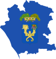 Flag map of the Province of Caserta