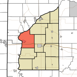 Location of Troy Township in Fountain County