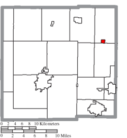 Location of Tiro in Crawford County