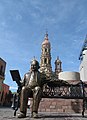 Monument to Refugio Reyes Rivas in front of the Templo de San Antonio, Aguascalientes, Ags.