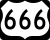 U.S. Route 666 marker